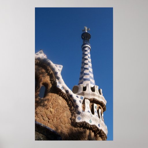 Pepparkakahus i Parc Guell, Barcelona Posters