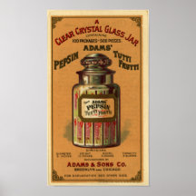 Pepsin Tutti Frutti Gum-1897 Affischer