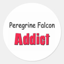 Peregrine falkknarkare runda klistermärken