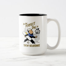 Perfekt dag för Snowboardingmugg