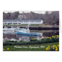 Perkins Cove, Ogunquit, Maine Hälsnings Kort