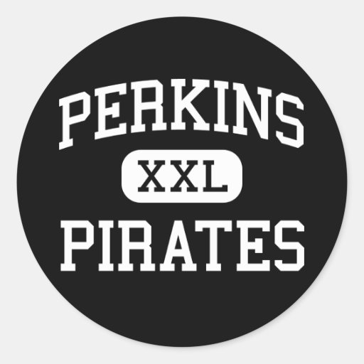 Perkins - pirater - högstadium - Sandusky Ohio Runda Klistermärken