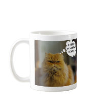 Perserkatten behöver kaffe rånar kaffe koppar
