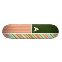 Persika- & skoggröntrandar; Randigt Skate Decks