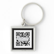 Personalizable QR kodifierar Keychain - finna ditt