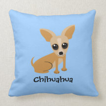 Personalizable solbrända Chihuahuablått Prydnadskudde