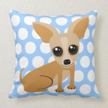 Personalizable solbrända Chihuahuablått Kuddar