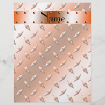Personalize namngav den orange diamanten stålsätte flygblad