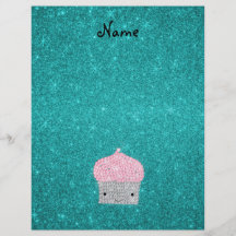Personalized name bling cupcake diamonds full color flyer