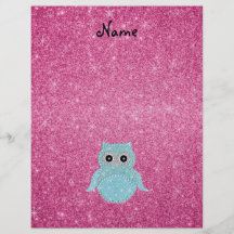 Personalized name bling owl diamonds custom flyer
