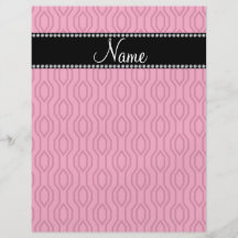 Personalized name pink geometric diamond pattern personalized flyer