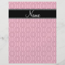 Personalized name pink geometric diamonds pattern flyers