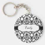 Personifiera med din kända damastast Keychain Nyckelringar