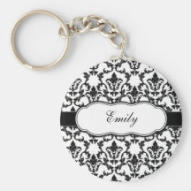 Personifiera med din kända damastast Keychain Nyckelringar
