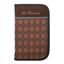 Personifierad brun Argyle folioarkPlanner Personlig Almanacka