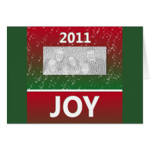 Personifierad för fotosnö för 2011 jul glädje hälsningskort