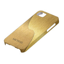 Personifierad metallisk guld- Yin Yang abstrakt iPhone 5 Skal