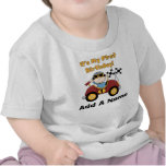 Personifierad röd Tshirt för födelsedag för tävlin Tröjor