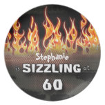 Personifierad Sizzling på sextio Memorabilia pläte Dinner Plate