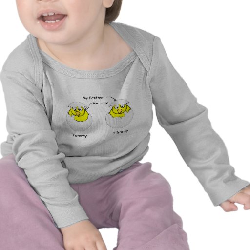 Personifierade twillingarskjortor - kläckte chicka t-shirt