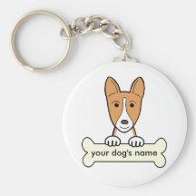 Personlig Basenji Nyckel Ring