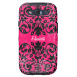 Personlig för Grungevintagedamast Samsung Galaxy S3 Fodral