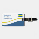 Personlig för svenskflaggaanpassningsbar lappar för bagaget
