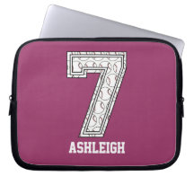 Personligbaseball numrerar 7 laptopskydd fodral