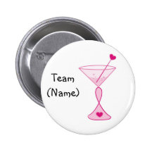 PersonligbröstcancerKnäppas-Rosor coctailar Pins