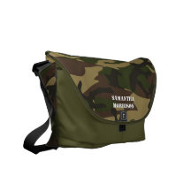 PersonligCamoflauge grönt/svarttoto Bookbag Kurir Väska