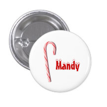 Personligcandy cane knäppas pins