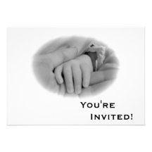 Personligförälder och nyfödd händerbaby shower anpassade inbjudan
