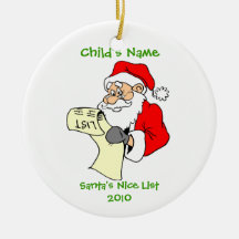 PersonligSantas Nice listar trädprydnaden Julgransdekoration