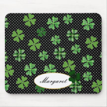 PersonligShamrock och fyrklövert Musmatta