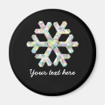 PersonligSnowflake och kärlekhjärta Magneter För Kylskåp