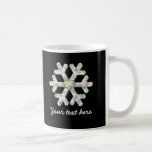 PersonligSnowflake och kärlekhjärta Mugg