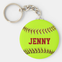 Personligsoftball Keychain Nyckelringar