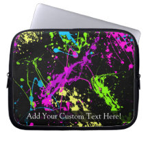 Personligsvart/neonSplatter Datorskydds Fodral