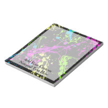 Personligsvart/neonSplatter Scratch Pad