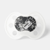 Personligsvart & vit Digital Camo Baby Napp