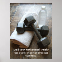 Personligt instruktör eller konditionDumbells hand Posters