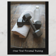 Personligt instruktör eller konditionDumbells hand Personliga Flygblad