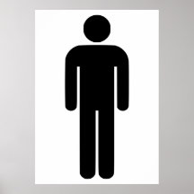 Personmanen undertecknar universell Silhouetteklas Print