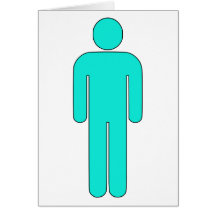 Personmanen undertecknar universell Silhouetteklas Kort
