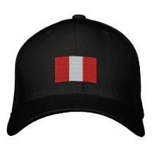 Peru flagga broderade kepsar