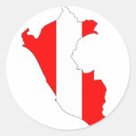 Peru flaggakarta klistermärken