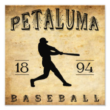 Petaluma Kalifornien baseball 1894 Fotografiskt Tryck