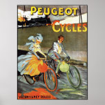 Peugeot cyklar - vintagecykelaffischen