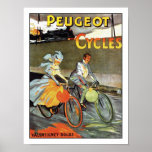 Peugeot cyklar - vintagecykelaffischen