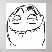 PFFTCH som skrattar ursinneansiktetecknaden Meme Affisch